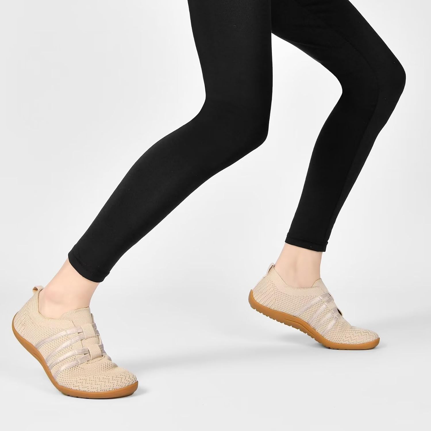 Women's Minimalist Barefoot Walking Shoes Wide Toe Box Flats Lightweight Casual Gym Athletic Sneakers 8.5 Wide A Camel