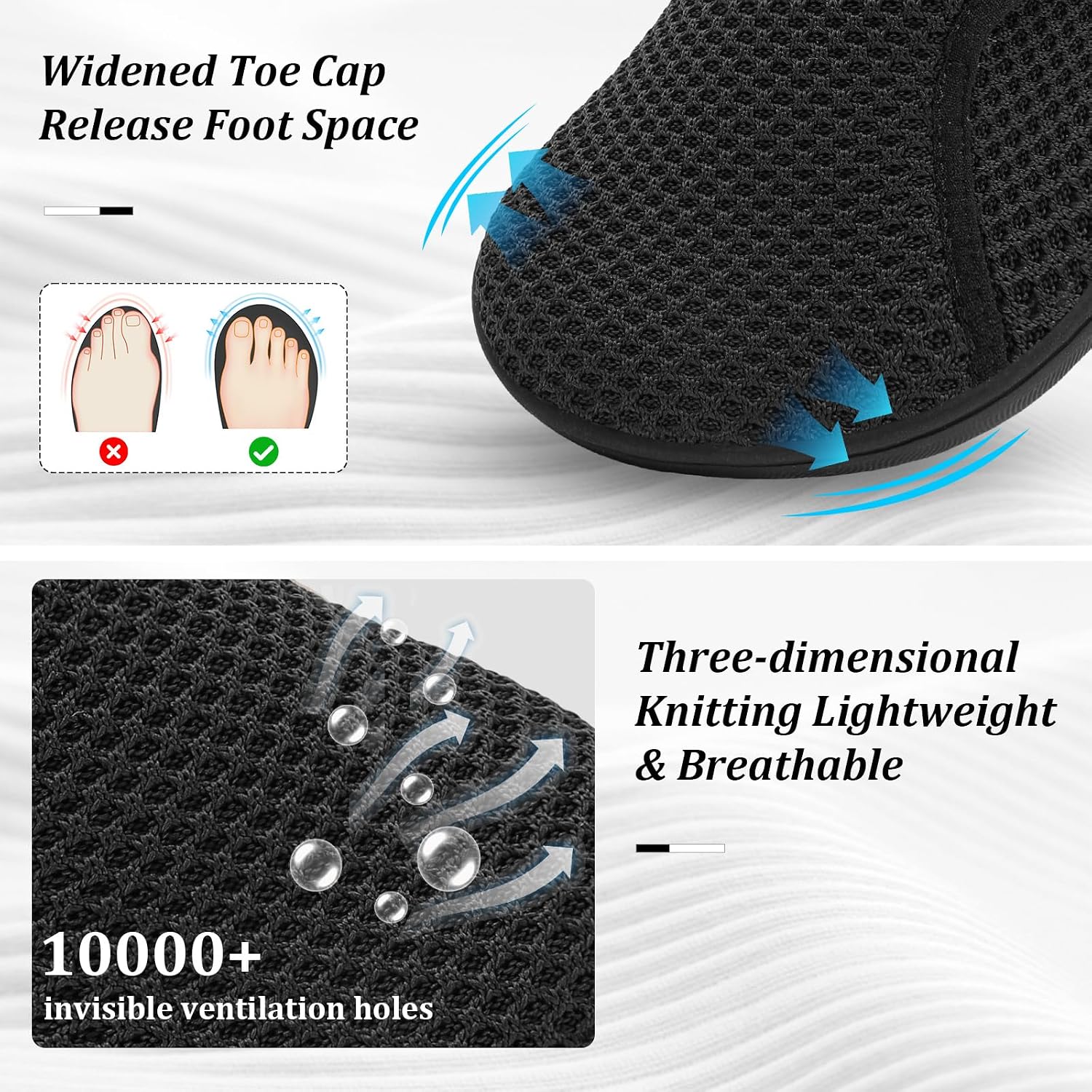 Womens Walking Shoes Comfortable Wide Diabetic Shoes Adjustable Zero Drop Edema Shoe Breat